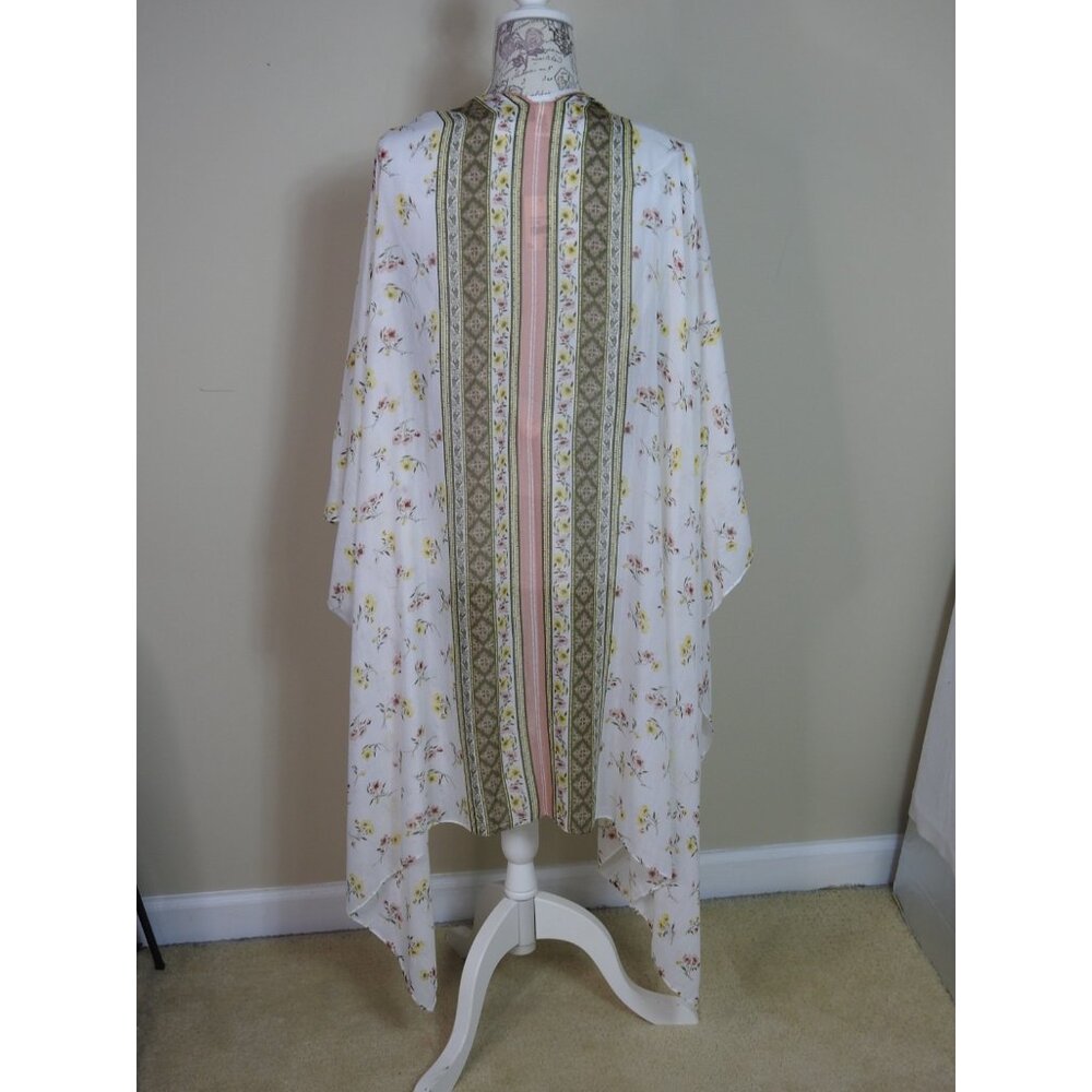New Est 1946 Kimono Cardigan Skirt Set Boho Floral Duster Maxi Outfit Sz M 3pc - Picture 7 of 14